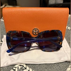 Tory Burch Blue and Tortoise Sunglasses